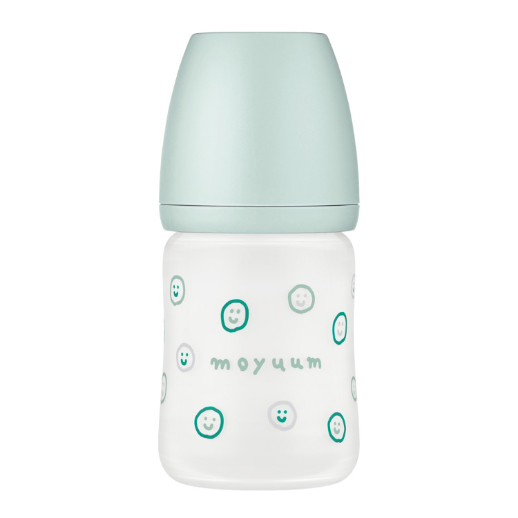 Bình sữa Thủy tinh tráng silicon Moyuum họa tiết - 150ml