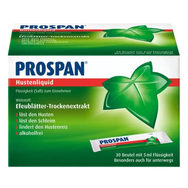 Siro Prospan Đức 21 gói x 5 mlcho trẻ từ 6 tuổi