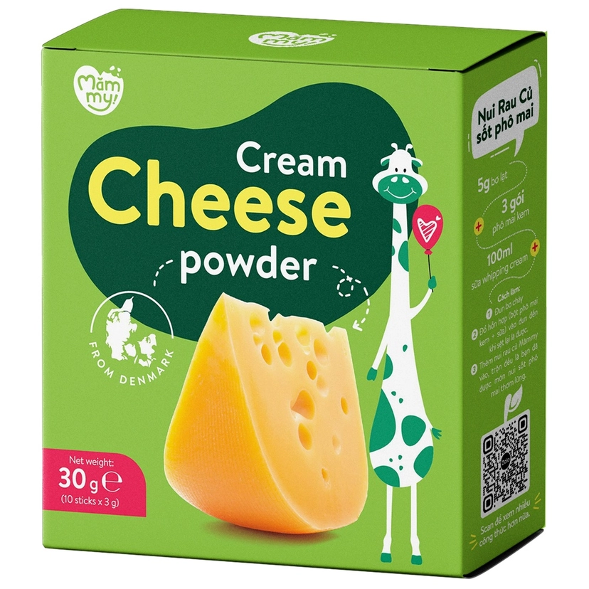 Bột phô mai Mămmy 30g cho bé từ 6 tháng