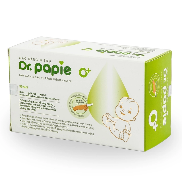 Gạc rơ lưỡi Dr Papie 30pcs
