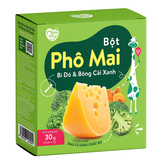 Bột phô mai bí đỏ và bông cải xanh Mămmy