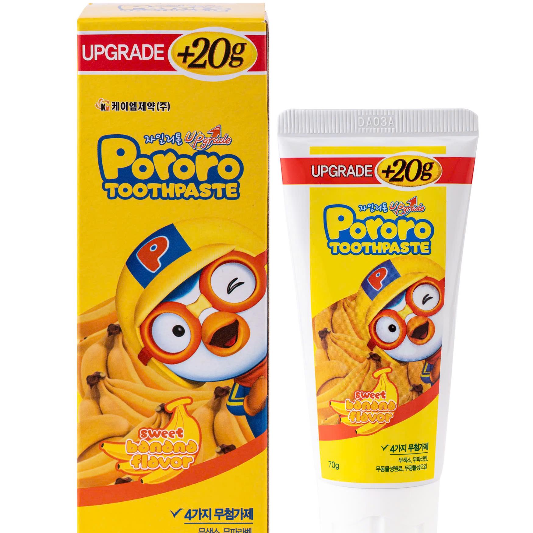 Kem đánh răng Pororo cho bé vị chuối 70g (Từ 3 tuổi)