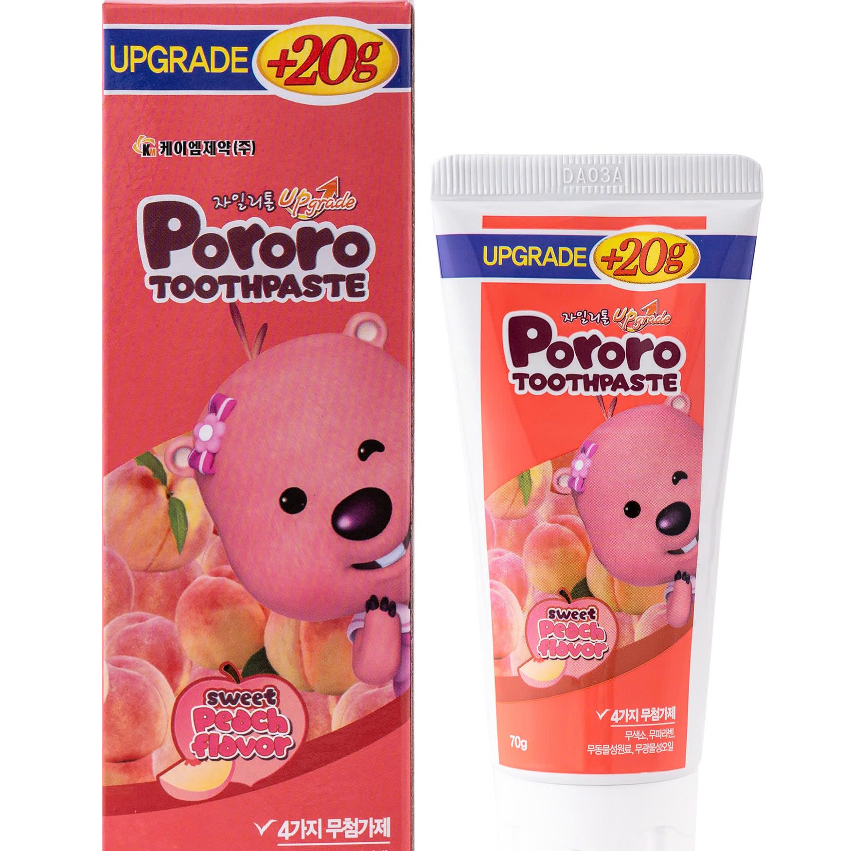 Kem đánh răng Pororo cho bé vị đào 70g (Từ 3 tuổi)