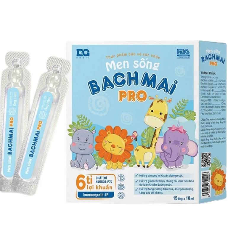 Men sống Bạch Mai Pro (hộp 15 ống x 10ml)