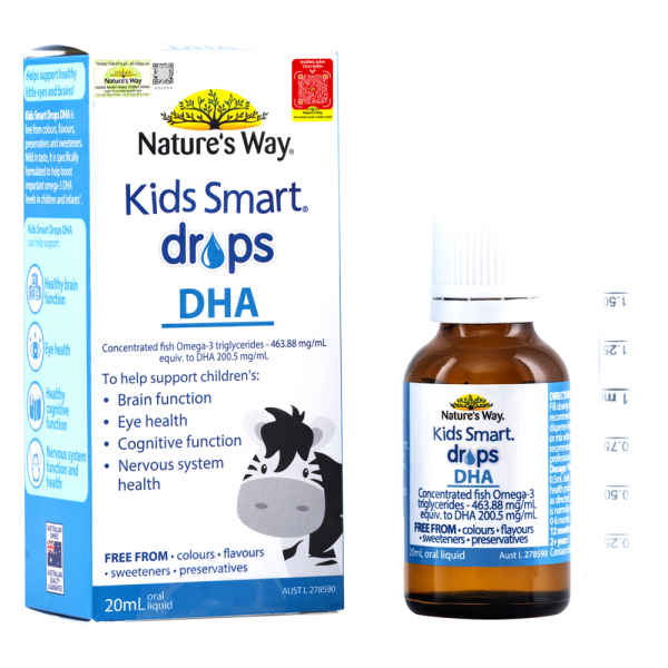 TP bảo vệ sức khỏe Nature's Way Kids Smart Drops DHA (cho trẻ từ 0 tháng tuổi)