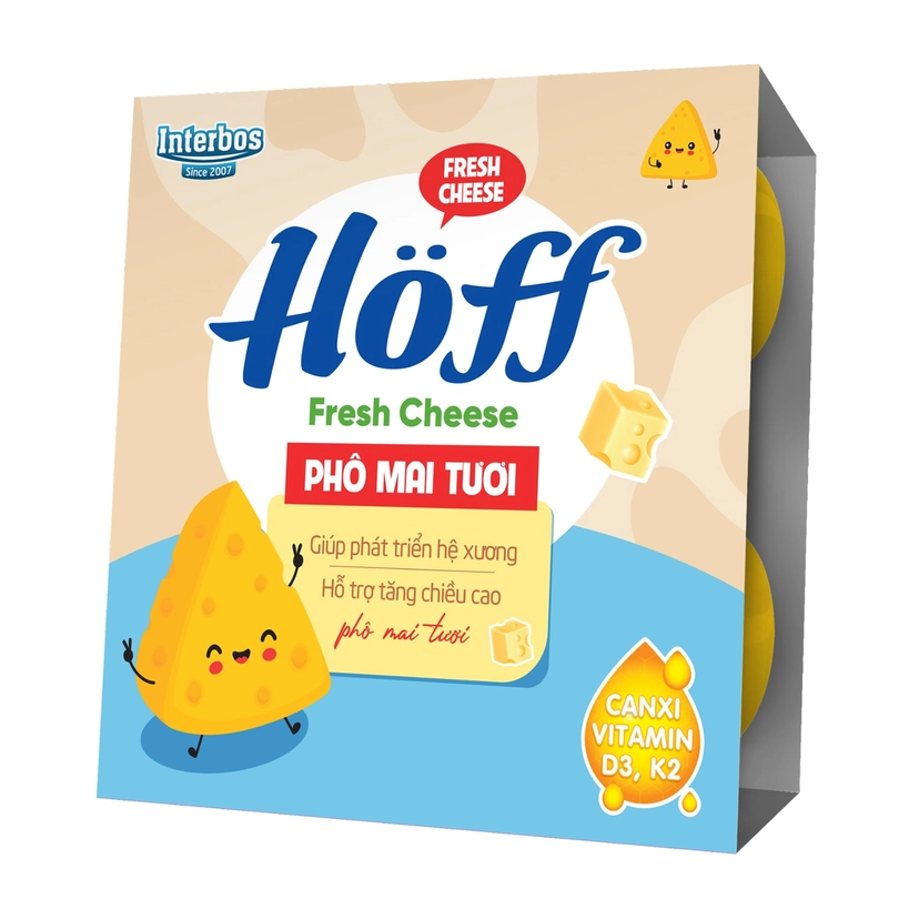 Phô mai tươi Hoff 4x55g dùng cho trẻ trên 1 tuổi