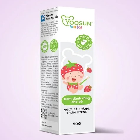 Kem đánh răng cho bé Yoosun Baby 50g