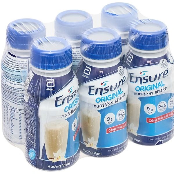 Sữa bột pha sẵn Ensure Original vị Vani (6 chai x 237ml)