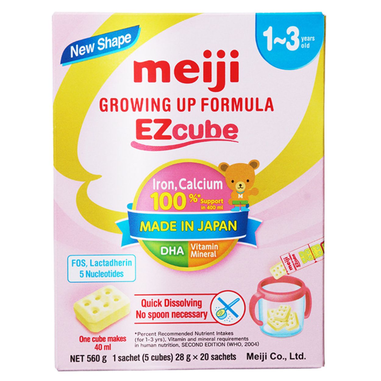 Sữa thanh Meiji nhập khẩu Infant Formula 20 thanh (1 - 3 tuổi)