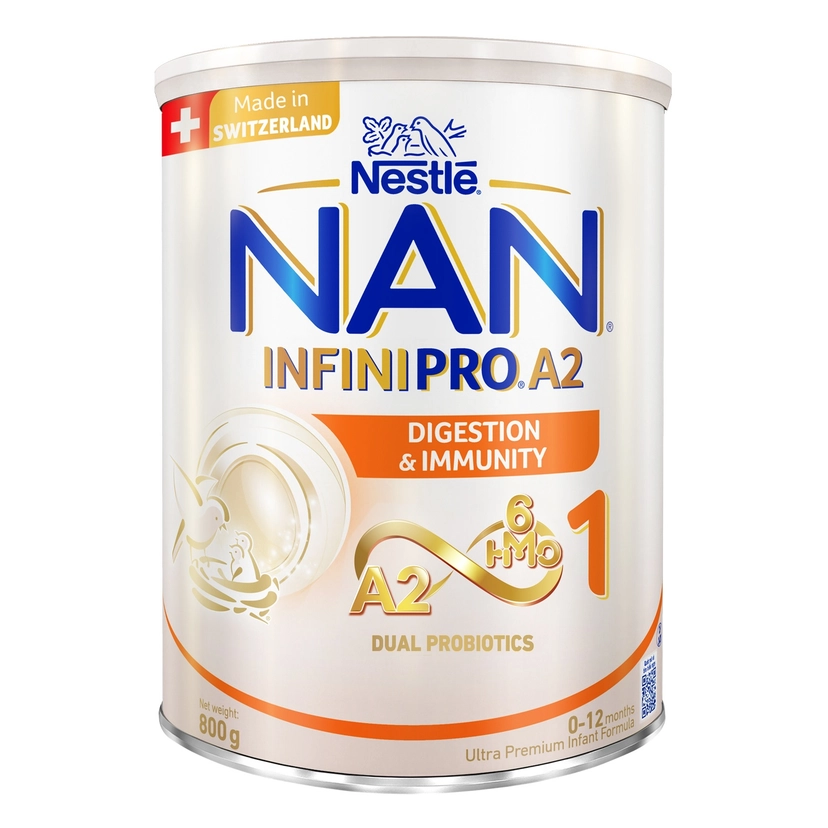 Sữa Nan InfiniPro A2 6HMO số 1 800g cho bé 0-12 tháng tuổi