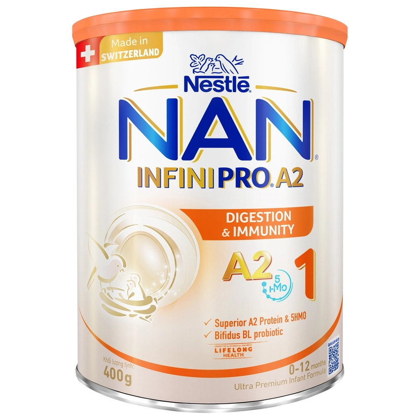 Sữa Nan InfiniPro A2 số 1 400g cho bé 0-12 tháng tuổi