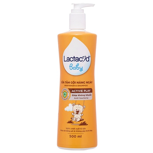 Sữa tắm gội kháng khuẩn Lactacyd Active Play 500ml