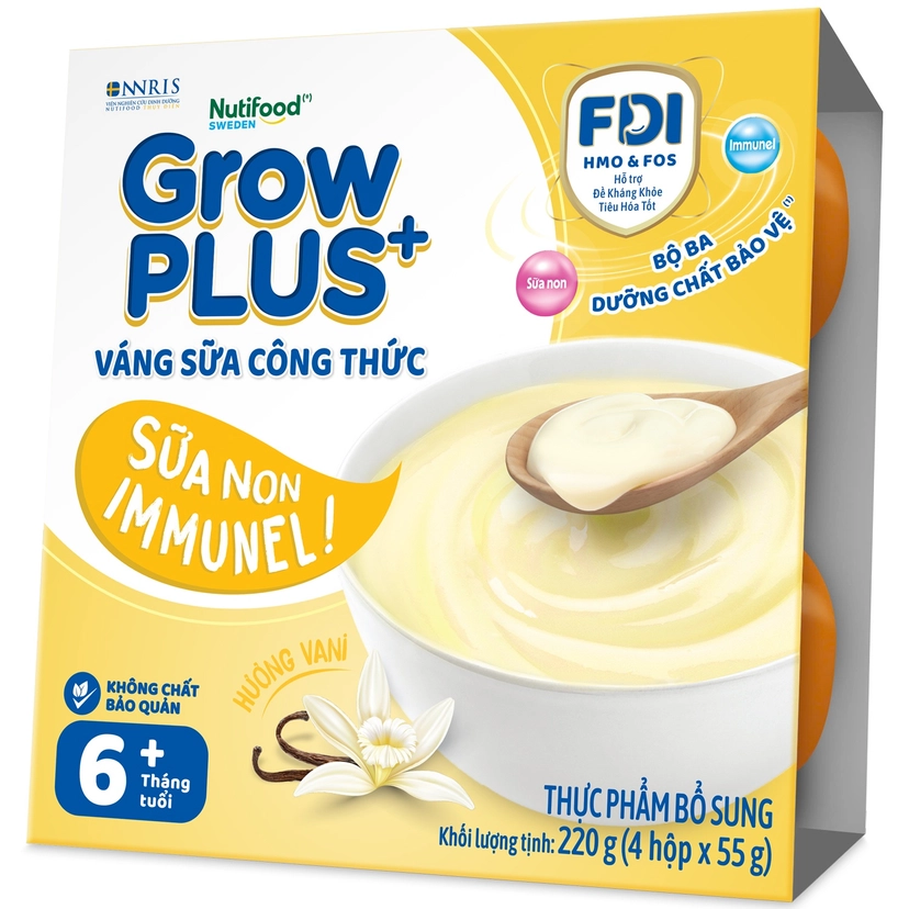 Váng sữa Nutifood GrowPLUS sữa non 4x55g